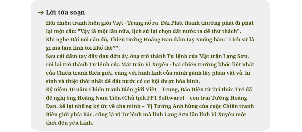 Cái đấm tay đau đớn của Tướng Hoàng Đan trong chiến tranh biên giới: LỊCH SỬ LÀ GÌ MÀ LÀM LÍNH TÔI KHỔ THẾ? - Ảnh 1.