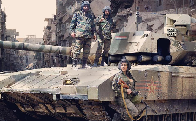 Siêu tăng T-14 Armata sẵn sàng xuất khẩu, vùng xám trong hành trình  thực chiến ở Syria - Ảnh 1.
