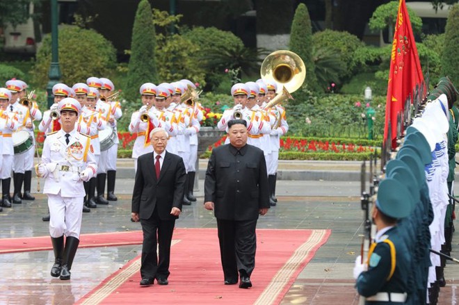 Toàn cảnh Lễ đón Chủ tịch Triều Tiên Kim Jong Un thăm chính thức Việt Nam - Ảnh 10.