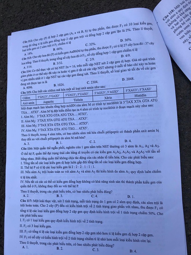 Cập nhật gợi ý đáp án thi môn Sinh học THPT Quốc gia 2019 - tất cả 24 mã đề - Ảnh 11.