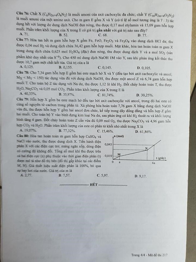 Cập nhật gợi ý đáp án thi môn Hóa học THPT Quốc gia 2019 tất cả các mã đề - Ảnh 9.