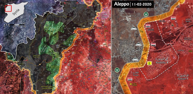 Syria-Thổ đấu pháo ở Saraqeb, lá chắn tây Aleppo sụp đổ, cao tốc chiến lược M5 đổi chủ - Ảnh 1.