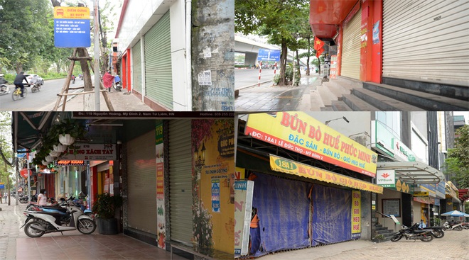 Phố Hà Nội vắng người, hàng quán đóng cửa sau yêu cầu tạm đình chỉ hoạt động cơ sở kinh doanh dịch vụ từ 28/3 - Ảnh 2.