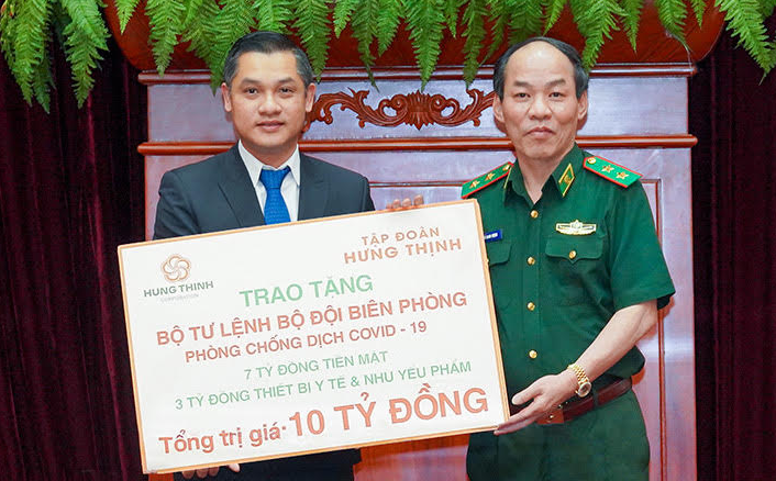 Tập đoàn Hưng Thịnh tặng Bộ Tư lệnh Bộ đội Biên phòng 10 tỷ đồng hỗ trợ phòng chống Covid-19