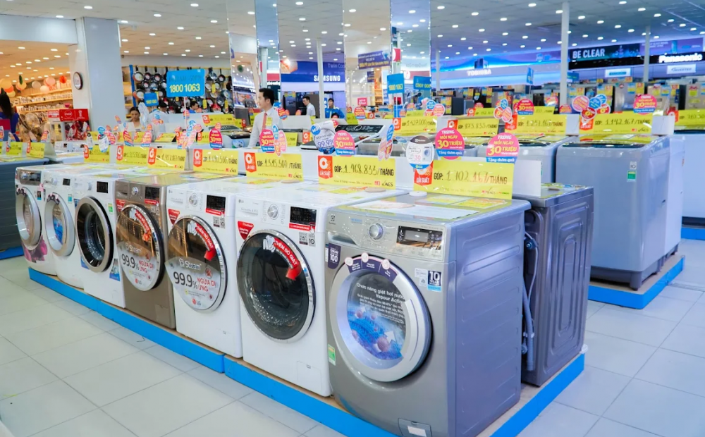 Máy giặt "xịn" treo biển "bán giá gốc sốc không tưởng", loại giặt sấy chưa đến 7 triệu