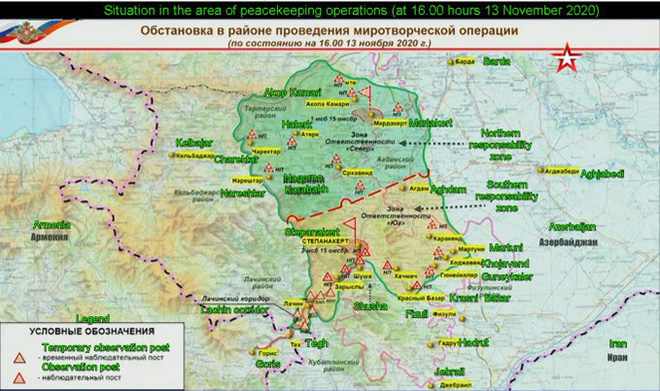 NÓNG: BQP Nga công bố bản đồ bố phòng mới ở Karabakh - Tín hiệu xấu cho QĐ Thổ Nhĩ Kỳ? - Ảnh 4.
