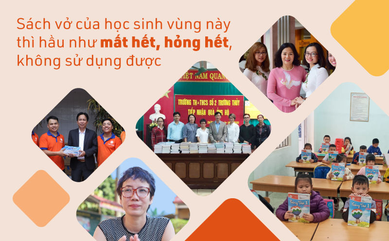 &quot;Sách vở của học sinh vùng này thì hầu như mất hết, hỏng hết, không sử dụng được&quot;