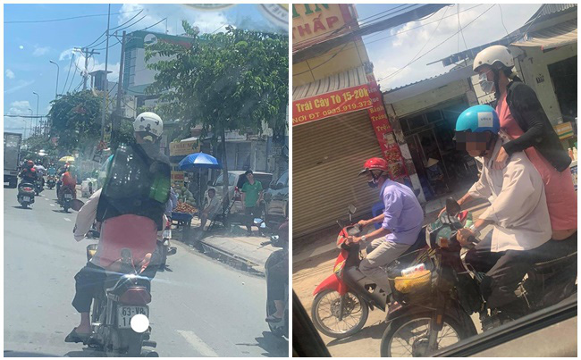 Chạy xe dưới trời nắng nóng, người phụ nữ có cách ngồi khiến cả đường phải ngoái nhìn