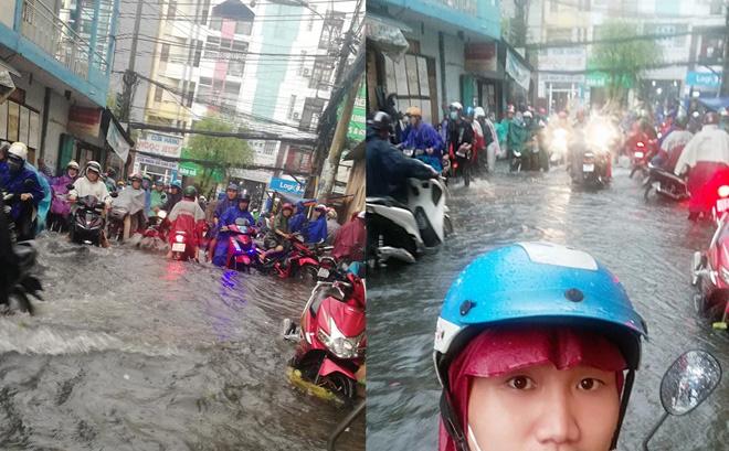 Xe chết máy vì mưa lụt "sấp mặt", thanh niên bất ngờ được 2 người đàn ông lạ giúp về tận nhà