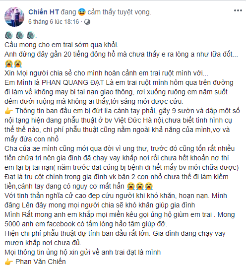 Đi đánh cá làm giỗ cho bố, chàng trai nghèo gặp tai nạn nguy kịch, nằm cả đêm dưới ruộng - Ảnh 9.