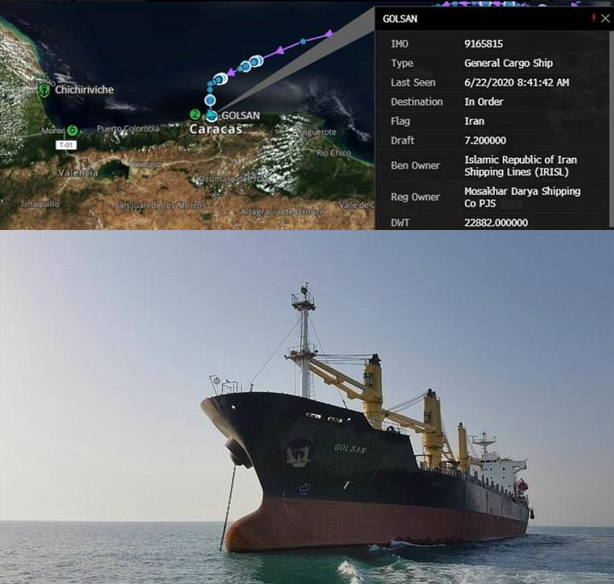 Reuters: Ẩn mình dưới vỏ bọc chở thực phẩm tới Venezuela, tàu Iran chứa thứ cực nguy hiểm? - Ảnh 1.
