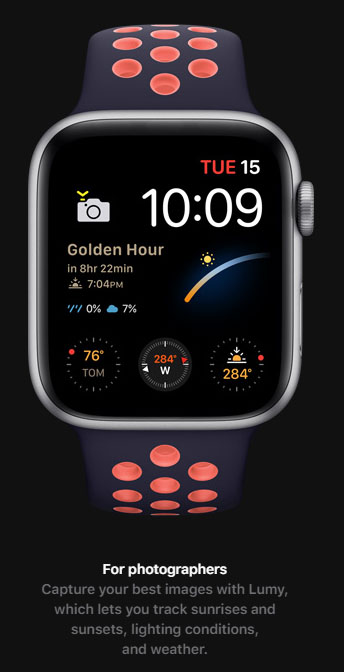 Apple Watch Series 6 trang bị tính năng mới, giúp thông báo giờ vàng cho các nhiếp ảnh gia - Ảnh 2.