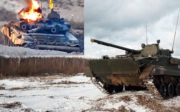 Hi hữu: Xe chiến đấu bộ binh BMP-3 Nga khai hỏa tên lửa &quot;đánh quỵ&quot; xe tăng T-90 ở Syria?