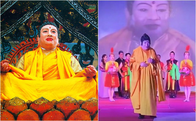 Phật Tổ "Tây Du Ký" 83 tuổi vẫn mặc áo cà sa đi diễn hội chợ, hình ảnh già nua gây xót xa