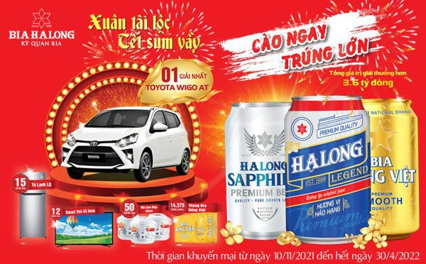 Ô tô trao tay – vận may đón tết cùng Bia Hạ Long