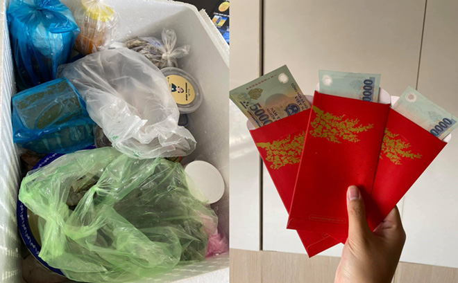 Con dâu ở Sài Gòn tránh dịch, mẹ chồng tiếp tế 2 thùng đồ ăn đầy ắp và một vật không thể thiếu trong dịp Tết