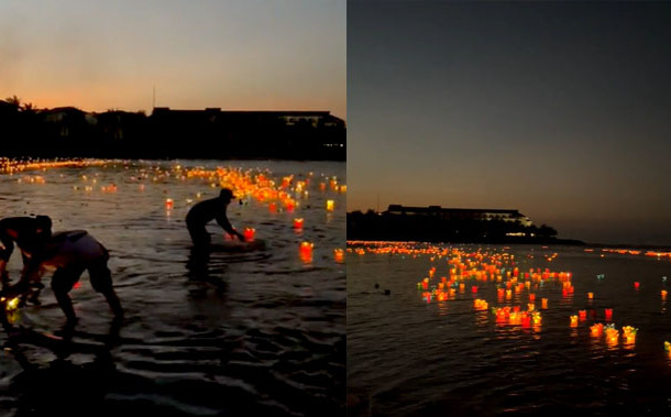 Nghìn người thả đèn hoa đăng tưởng niệm 17 nạn nhân vụ chìm ca nô: Hình ảnh nghẹn ngào