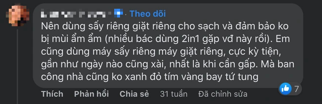 Chị em chia làm 2 nửa: Dùng máy giặt máy sấy riêng biệt hay loại 2 trong 1 thì tốt hơn? - Ảnh 2.