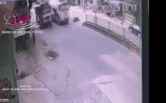 Camera vụ xe tải vượt ẩu khiến vợ chồng trẻ tử vong thương tâm ở Thái Nguyên