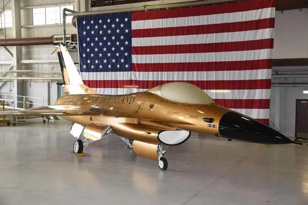 Câu chuyện về chiếc máy bay F-16 xuất hiện với màu sơn khác lạ ở Mỹ - Ảnh 1.