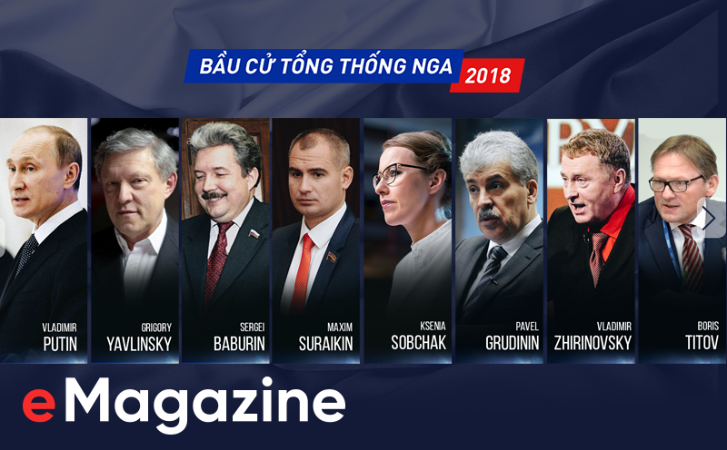[Interactive] Chân dung 8 ứng cử viên Tổng thống Nga