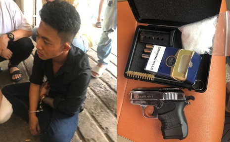 Kiểm tra khách sạn, công an phát hiện 2 thanh niên 9X "thủ" súng đạn, tàng trữ ma tuý ở Sài Gòn