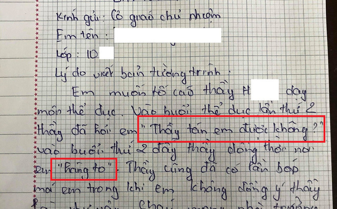 Thầy giáo nói "thầy tán em được không" với nữ sinh nhận án kỷ luật