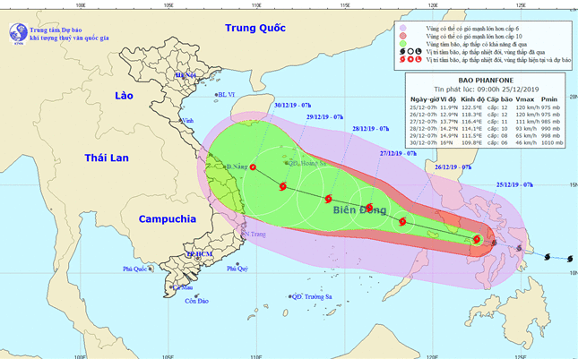 Tin mới nhất về cơn bão PHANFONE