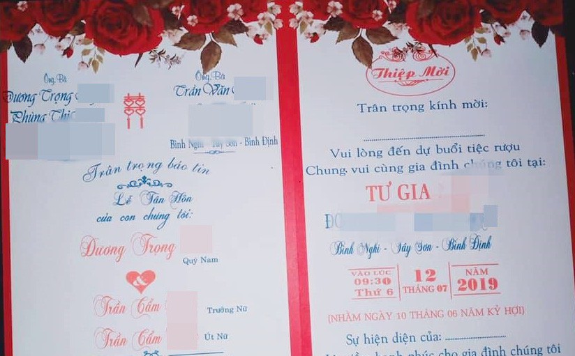 Sự thật về tấm thiệp hồng chú rể cưới cùng lúc 2 chị em ruột ở Bình Định