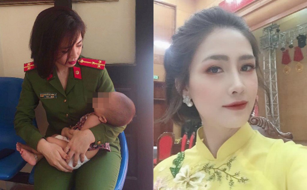 Hình ảnh đời thường xinh đẹp của nữ cảnh sát trong vụ giải cứu ông bố ôm con định nhảy cầu Nhật Tân