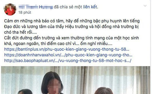 "Nữ hoàng ngọc trai" ở Phú Quốc lên mạng chửi hiệu trưởng: Con gái nhắn tin kêu xóa status nên tôi chỉnh lại
