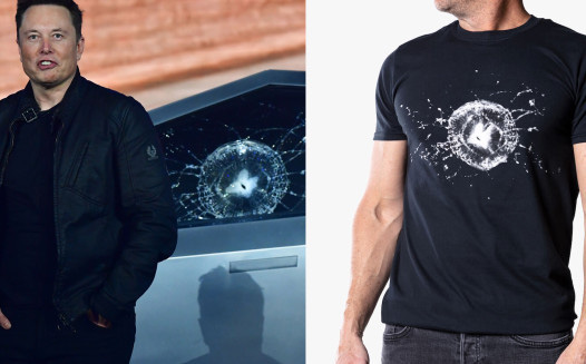 Tesla đang bán áo phông in hình kỷ niệm chiếc Cybertruck bị vỡ cửa sổ