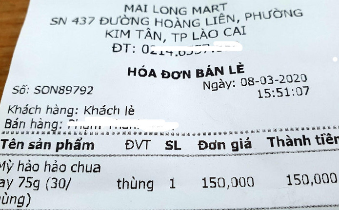 Lào Cai phạt 20 triệu đồng siêu thị lợi dụng dịch Covid-19 tăng giá bán mỳ tôm