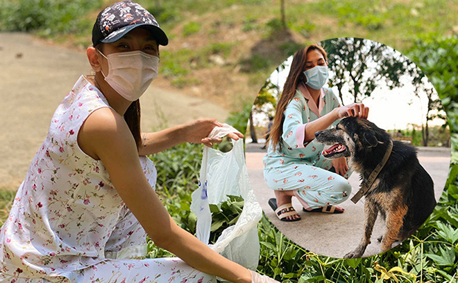 Cuộc sống của siêu mẫu Võ Hoàng Yến tại khu cách ly: Luộc rau bằng ấm siêu tốc, chăm chó