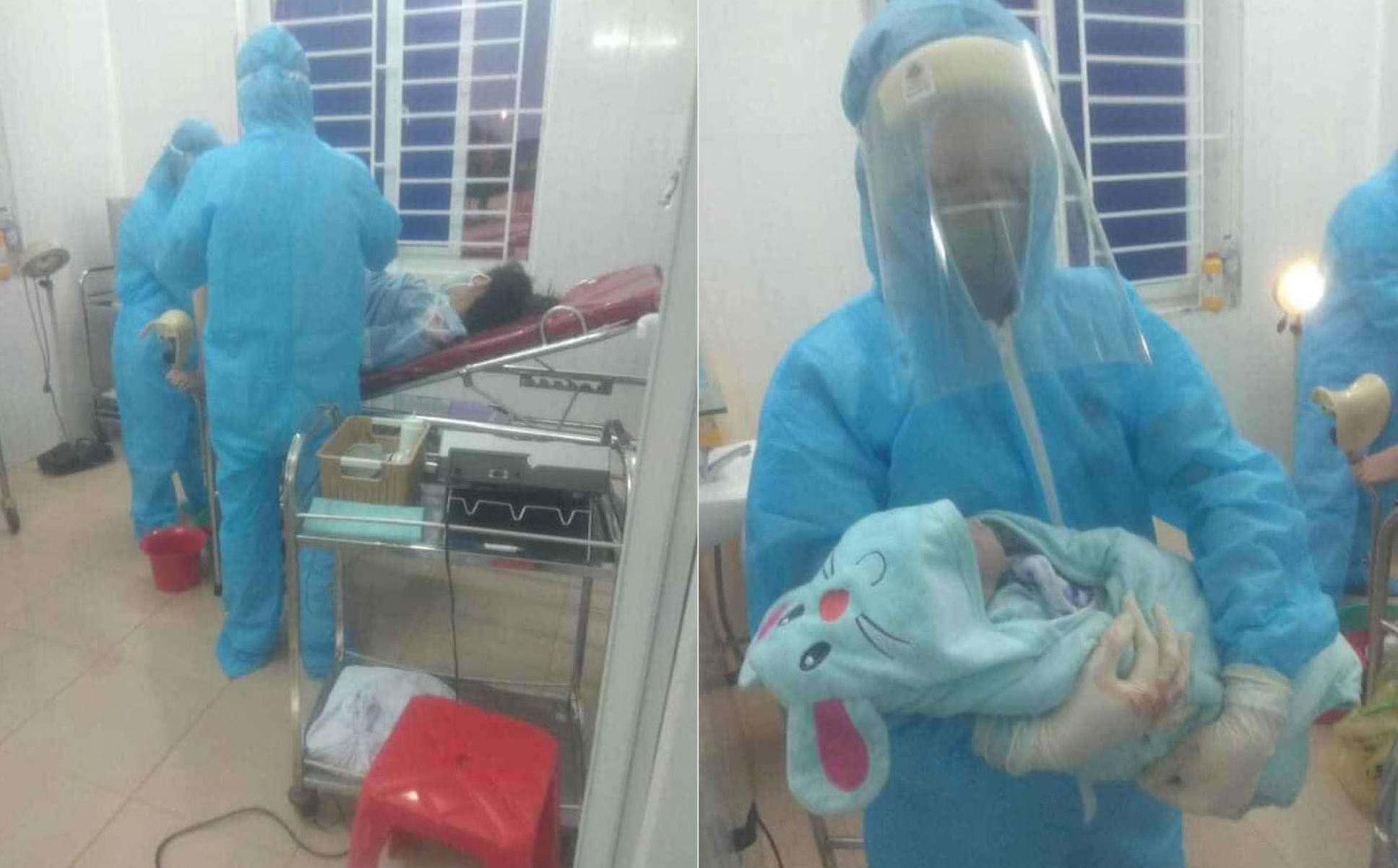 Sản phụ đang cách ly ở bệnh viện được bác sỹ đỡ đẻ thành công bé trai nặng gần 3kg