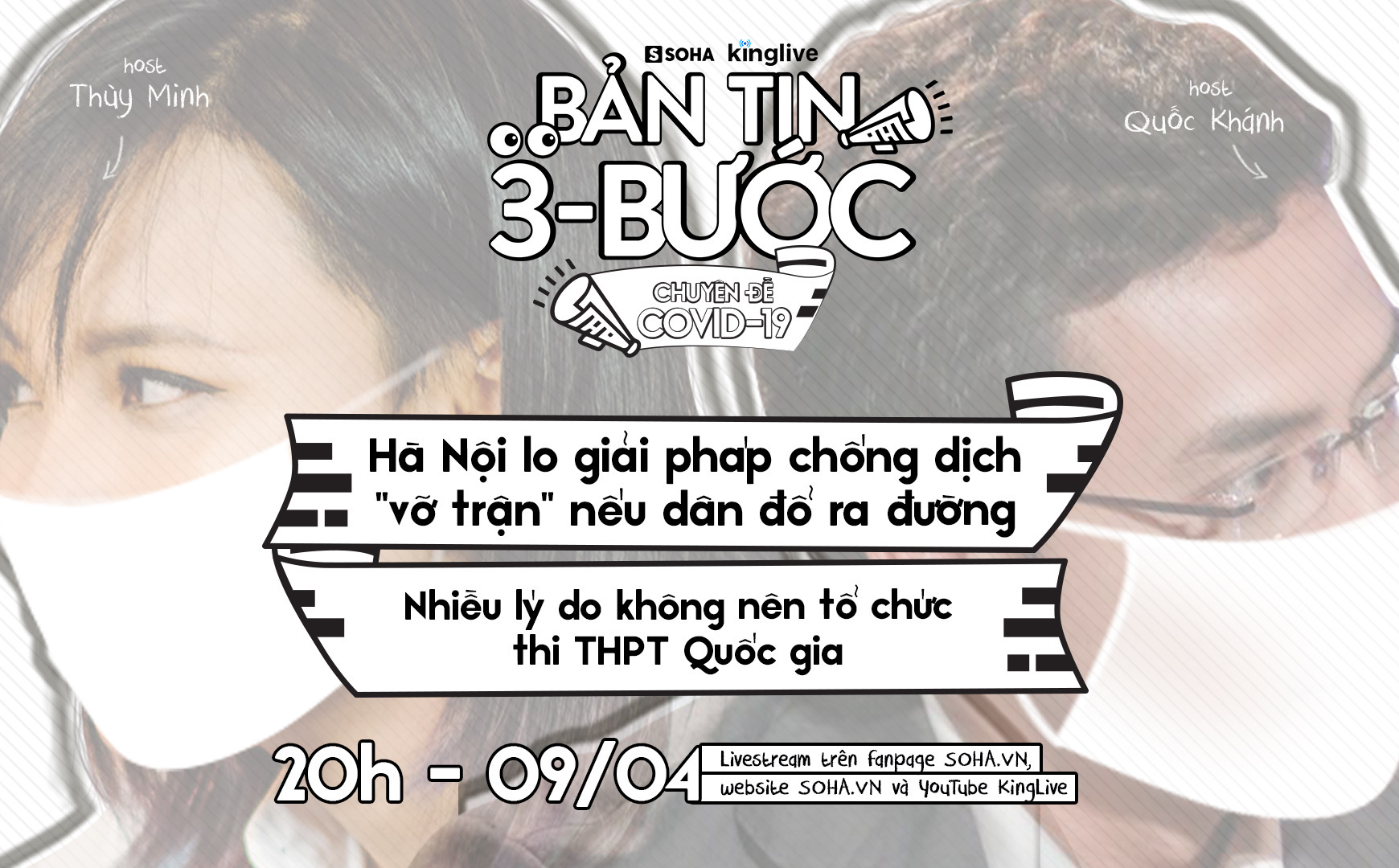 Bản tin 3 bước ngày 9/4: Hà Nội lo ngại việc dân ra đường đông khi đang cách ly XH; Người dân TP.HCM bị phạt vì không đeo khẩu trang khi ngồi trước nhà