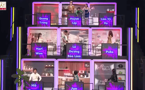 Hari Won choáng váng khi bị Huỳnh Lập phi thẳng chiếc giỏ vào mặt