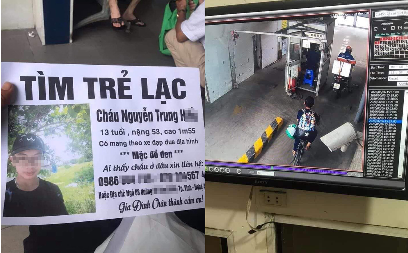 Nam sinh 13 tuổi đi xe đạp 
