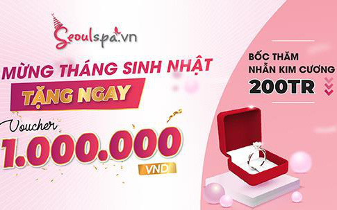 Đại tiệc sinh nhật tháng 7: Seoul Spa tặng nhẫn kim cương cho khách hàng