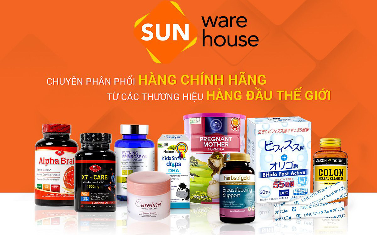 Sun Warehouse - Đơn vị chuyên phân phối hàng chính hãng từ các thương hiệu hàng đầu thế giới