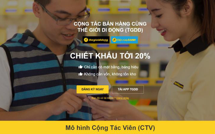 Mô hình CTV: cứu cánh Thế Giới Di Động với kỳ vọng thu 2000 tỷ/năm