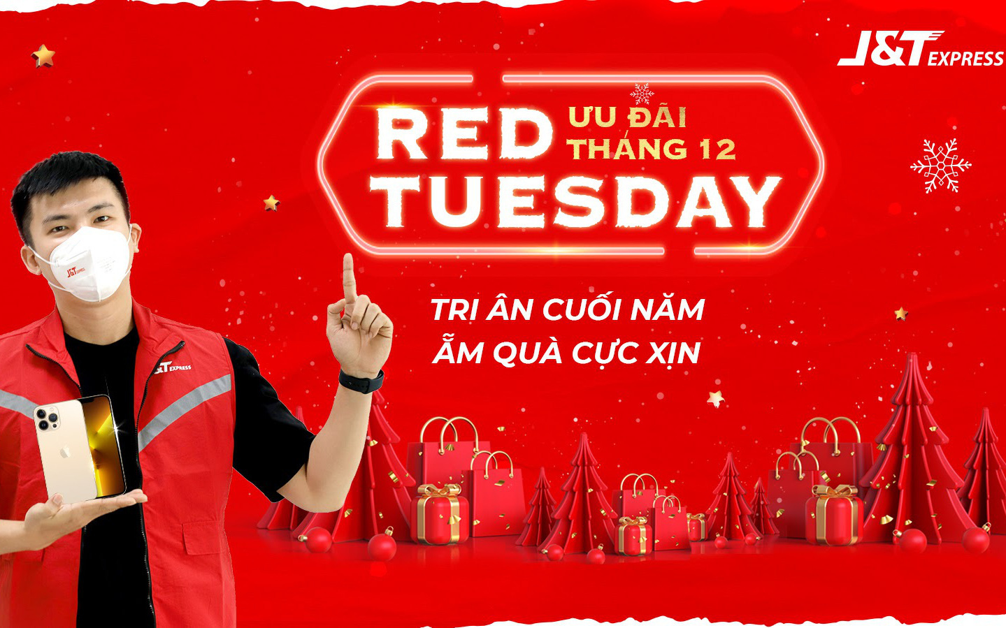 J&T Express tung Red Tuesday tri ân khách hàng cuối năm