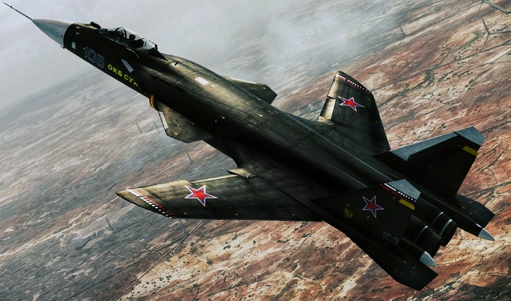 Tiêm kích Su-47 Nga: Đặc biệt nhất thế giới với thiết kế hiếm, thu hút mọi ánh nhìn ở Pháp - Ảnh 1.