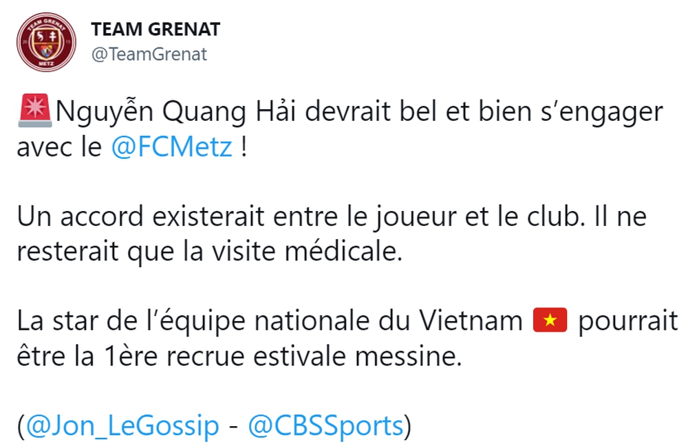 Vụ Quang Hải sắp sang Pháp: CĐV Metz lo lắng cho... cầu thủ đội nhà - Ảnh 1.