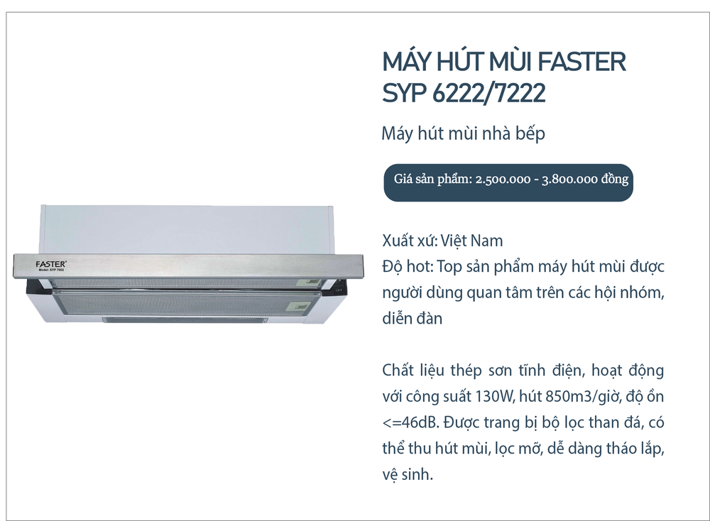Người dùng chấm sao máy hút mùi Made in Việt Nam: Giá tuy rẻ nhưng hút cực hiệu quả! - Ảnh 2.
