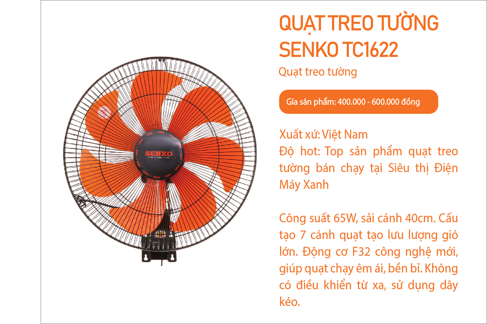 Quạt treo tường cho phòng nhỏ: Điều khiển thông minh, có loại giúp tiết kiệm điện triệt để - Ảnh 5.