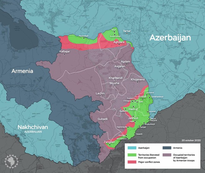 Azerbaijan thắng như chẻ tre, phòng tuyến Karabakh sụp đổ: Biên giới Armenia nguy cấp - Ảnh 1.
