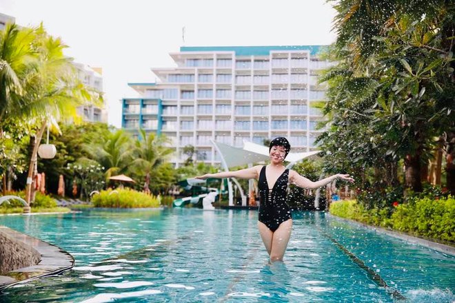 Hình ảnh bikini hiếm hoi của MC Thảo Vân - Ảnh 1.