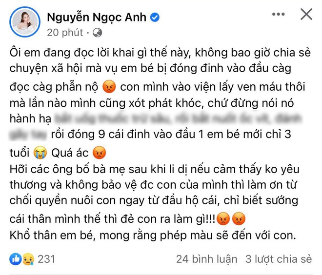 Dân mạng phẫn nộ với những thông tin về vụ bé gái 3 tuổi bị đóng đinh vào đầu - Ảnh 1.